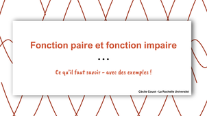 Fonction paire, fonction impaire