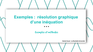 Exemples = Résolution graphique d'inéquations