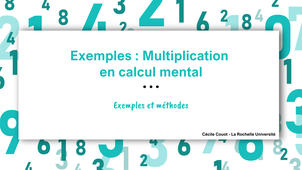 Exemples : multiplications en calcul mental