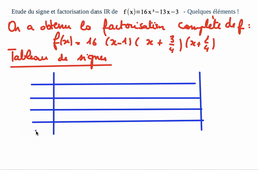 Exemple : degré 3 - partie 3 - tableau de signes