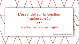 L'essentiel sur la fonction 