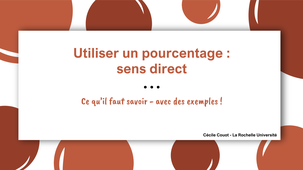 Utiliser un pourcentage - sens direct