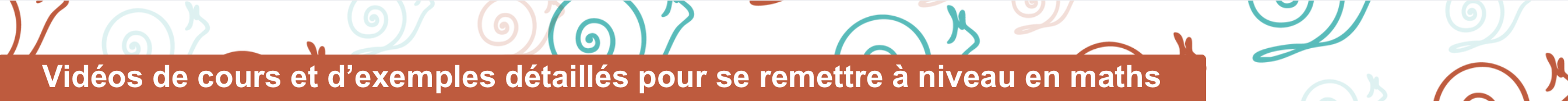 Bannière Remise à niveau en maths