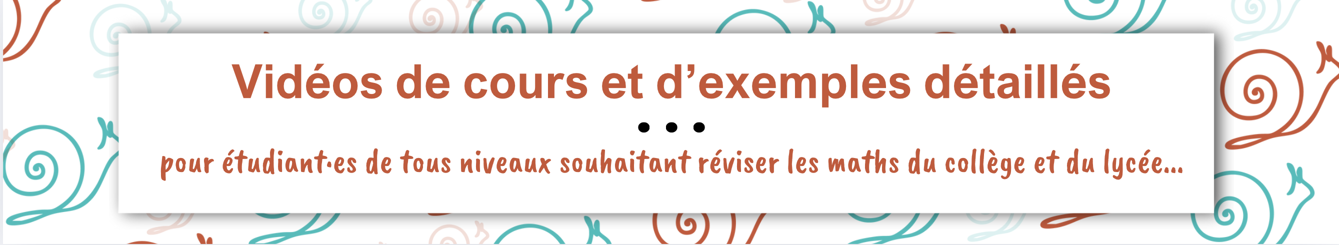 Bannière Remise à niveau en maths