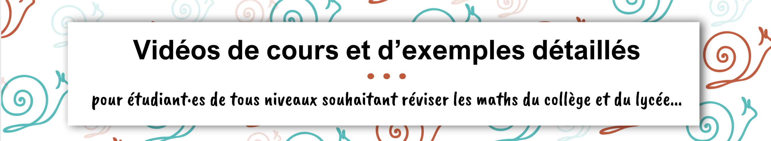 Bannière Remise à niveau en maths